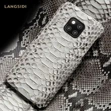 natural Python Leather phone case for font b Huawei b font font b mate b font