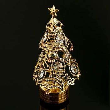 

Musical souvenir with Swarovski crystals "New Year tree" 17x8 cm 4266212