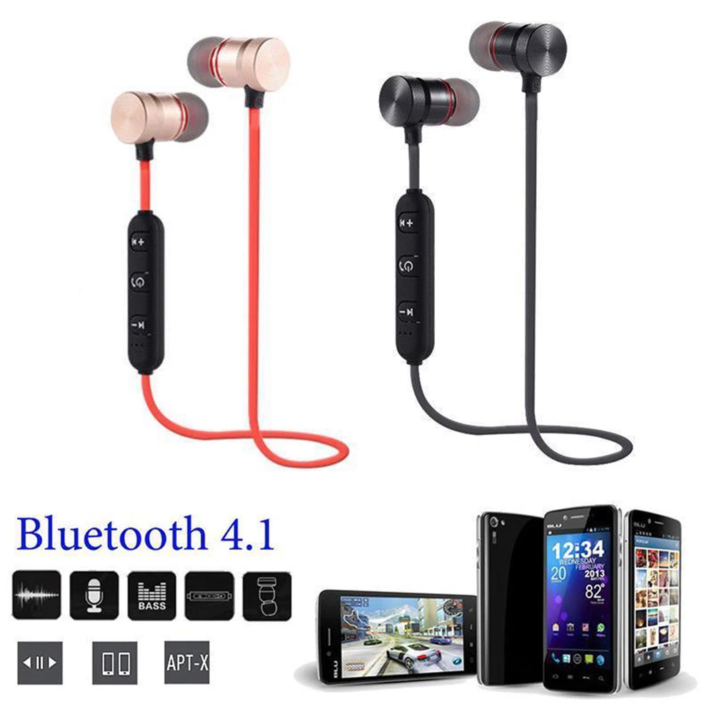 Wireless Bluetooth Sport Gym Headphones Earphone Headset With Noise
