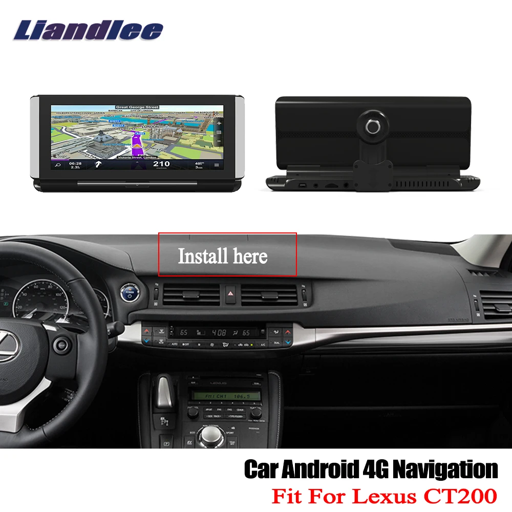 Liandlee для Lexus CT200 200H 2011 ~ 2017 автомобильный Android 4G 1080P DVR Передняя Задняя камера GPS