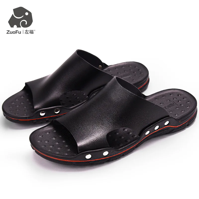 

Summer Men Extra Large Sandals Men's Middle-aged 45 Extra-large No. Middle-aged 46 Slipper 47 Anti-slip Outer Wear 48