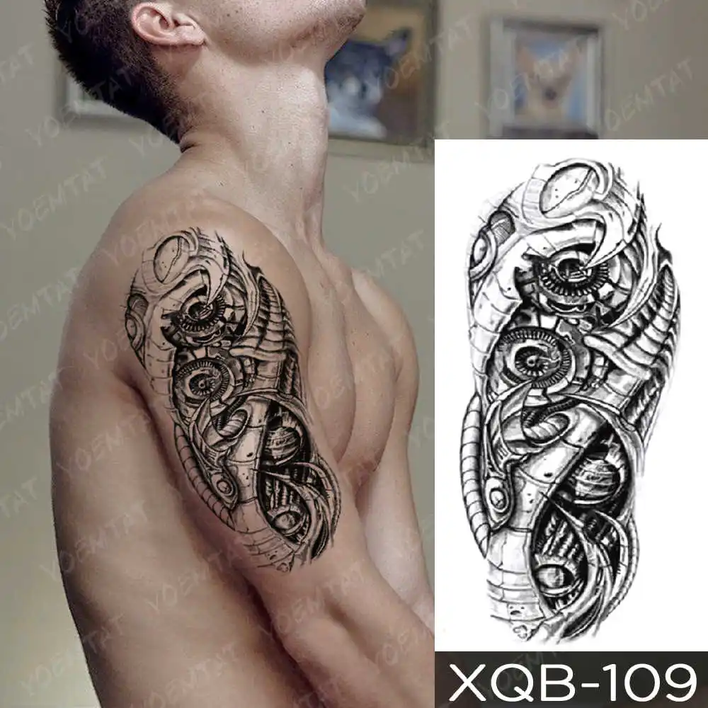03-XQB109 Водостойкая временная татуировка, стикер, треугольное сердце, череп, флеш-тату, паук, тигр, геометрический рисунок, боди-арт, рука, поддельные тату для женщин и мужчин - Цвет: 03-XQB109