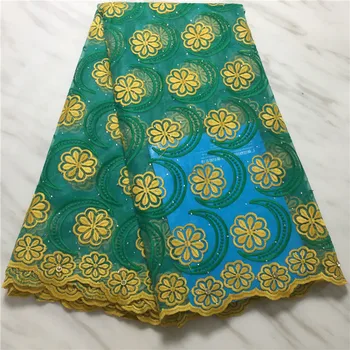 

French Net Lace Fabric 2019 Latest African Lace Fabric Embroidery lace Mesh Tulle Lace Fabric High quality Nigerian Lace pl11-44