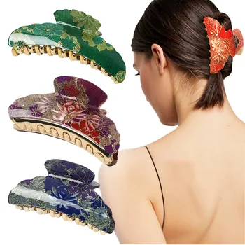 

Fashion Girls Acrylic Hairpins Crab Pearl Hair Claw Clamp Women Barrettes Scrub Hair Clips Hairgrip Hair Accessories Headwear