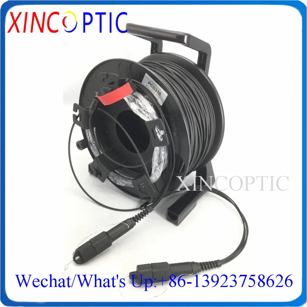 

100M Armored LC-LC 4C Single Mode 4Strands SM MM OM1 OM2 Outdoor FTTA FTTH Armored Fiber Optic Cable Patch Cord With PCD235 Reel