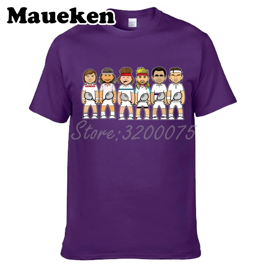 МУЖСКАЯ ТЕННИСНАЯ футболка Jimmy Connors Bjorn John McEnroe Andre Agassi Pete Sampras Borg tee W0523008 - Цвет: 16