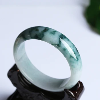 

Zheru jewelry natural Burmese jade 54-64mm dark blue flower bracelet elegant princess jewelry for mother and girlfriend