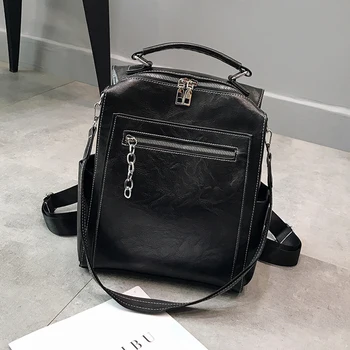 

MICKY KEN Men and women leisure travel backpack PU backpack 0802