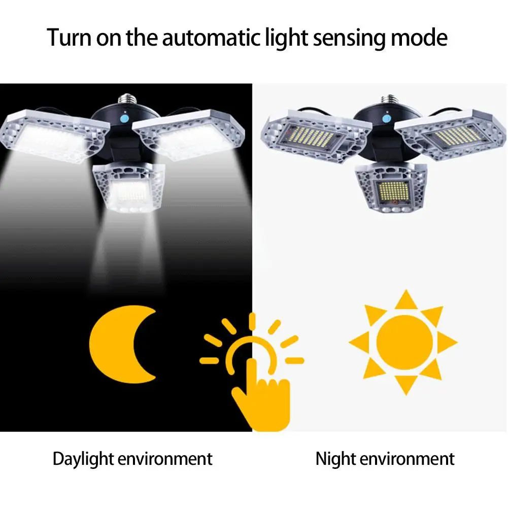 Светодиодная гаражная лампа UFO deформованная промышленная лампа E26 Led High Bay Light 60W 6000K мастерская парковочная лампа для склада 85-265v датчик света