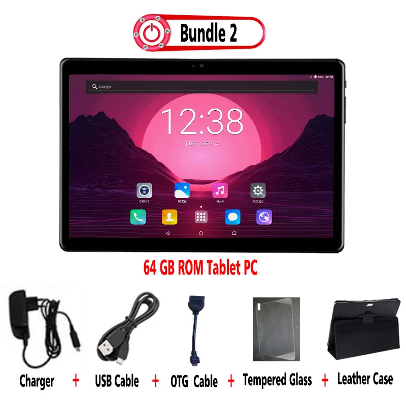 64G ROM TAB Add Case Распродажа, 6 ГБ ОЗУ, 10 дюймов, планшетный ПК, 1920*1200, HD 2.5D, закаленное стекло, четыре ядра, 4G, планшет, 128 Гб ПЗУ, две камеры, планшет на Android 8,1 - Комплект: 64G ROM TAB Add Case