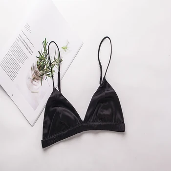

2020 New Model pure silk eastic force no steel ring and chest pad soft cup french sexy comfortable underwear bra