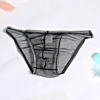 

Men's Sheer See-through Bikini Briefs Underwear Thong G-String Underpants