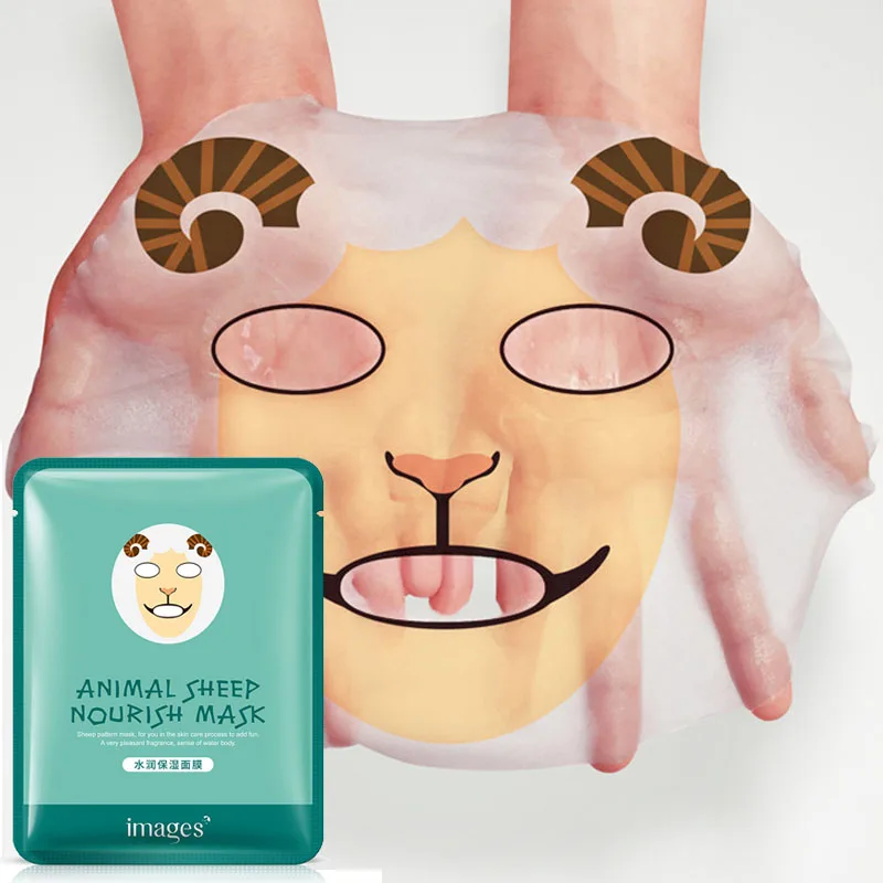 Controle de Óleo Tigre Panda Ovelhas Cão Máscara Facial Profunda Hidratante Folha Bonito Animal Máscaras Coreana 20 Pçs 6 High Quality Beleza e saúde
