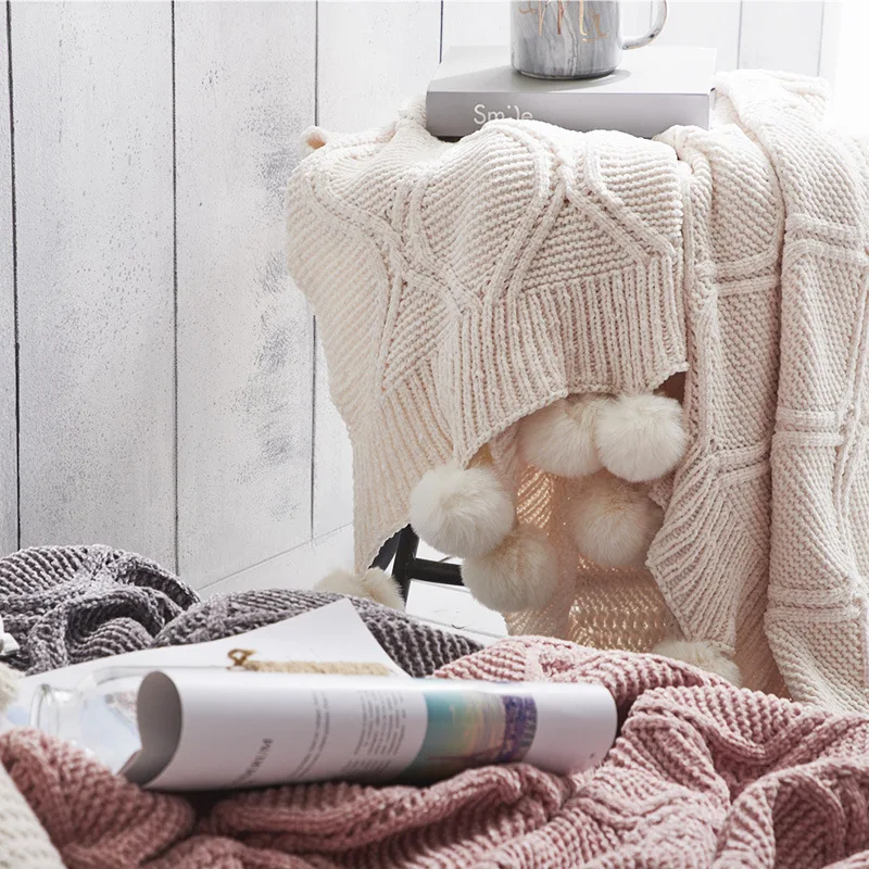 

Sauvy De Chenille Knit Airable Blanket Gift Cover Blanket