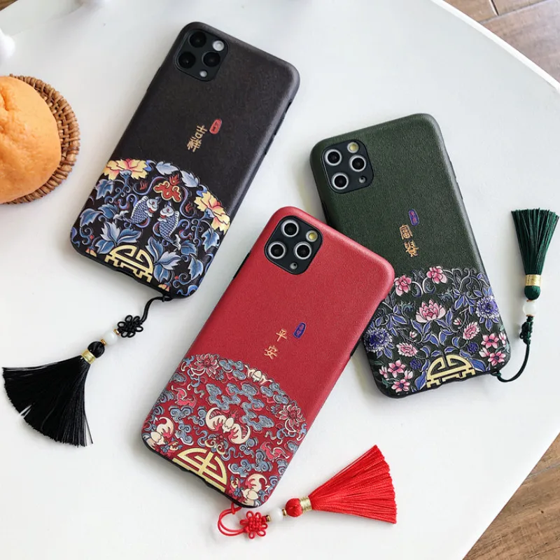 Чехлы с кисточками в китайском стиле чехол для телефона iPhone 11 Pro 8 7 6 6S P X XS XR Max