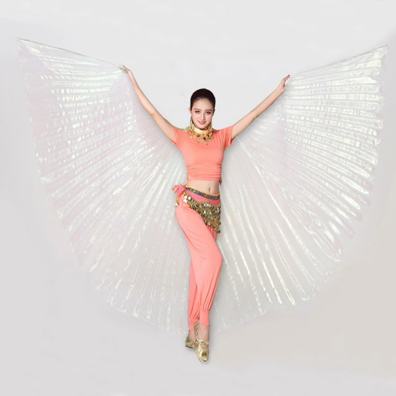 Крылья для танца живота, Болливуд, Восточный, Египетский, ИГИЛ, крылья, профессиональный костюм для танца живота, женский, для девушек, карвинальный костюм, опора - Цвет: Transparent