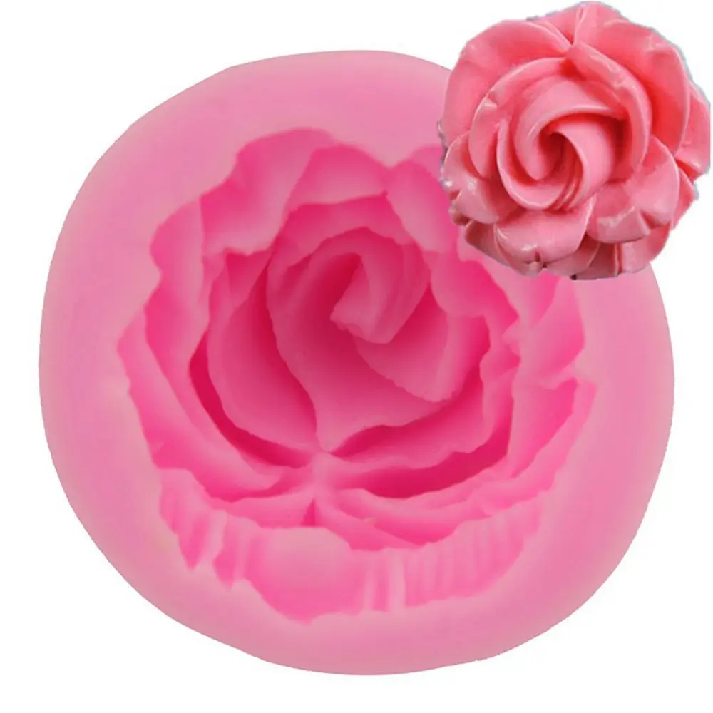 3D DIY Flower Bloom Rose shape Silicone Fondant Soap Cake Mold Cupcake Jelly Candy Chocolate Decoration Baking Tool Moulds | Дом и сад