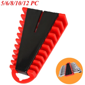 5/6/8/10/12 slot Wrench Rack Storage Tools Plastic Tool Organizer for Spanner Hand Tools Garage Wrenches Keeper