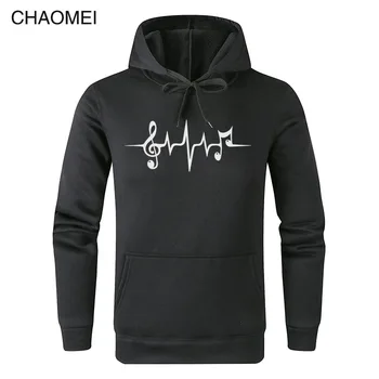 

Music Pulse Heartbeat Notes Clef Frequency Wave Sound Festival Hoodies Men/Women Fleece Sweatshirt Fashion Hoody hoodie C89