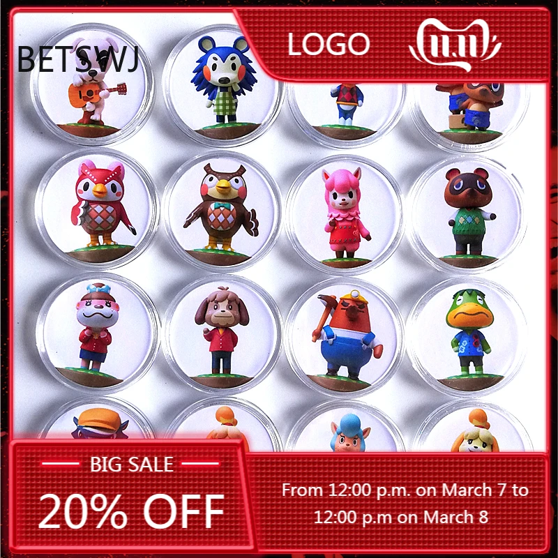 Animal Croxxing Festival colección moneda Ntag215 tarjeta NFC juego etiqueta 16 unids/set nuevos datos