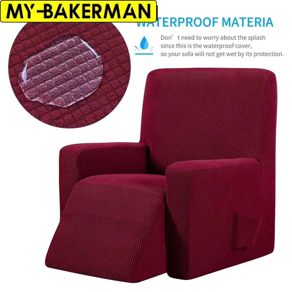 Red Wine Waterproof Elastic Recliner Chair Cover All-inclusive Massage Sofa Couch Cover For Living Room 13 Colors chair cover,sofa cover