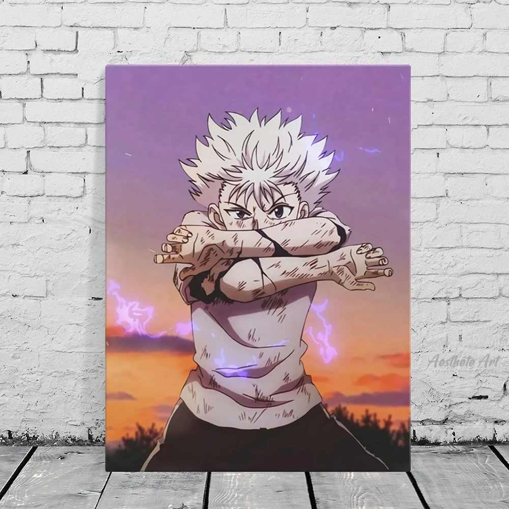 Killua Zoldyck Hunter x Аниме Картина на холсте настенный постер печать картины украшение