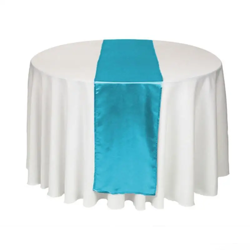 JTR-055  14 x 108 in. Organza Table Runner Chocolate (5)