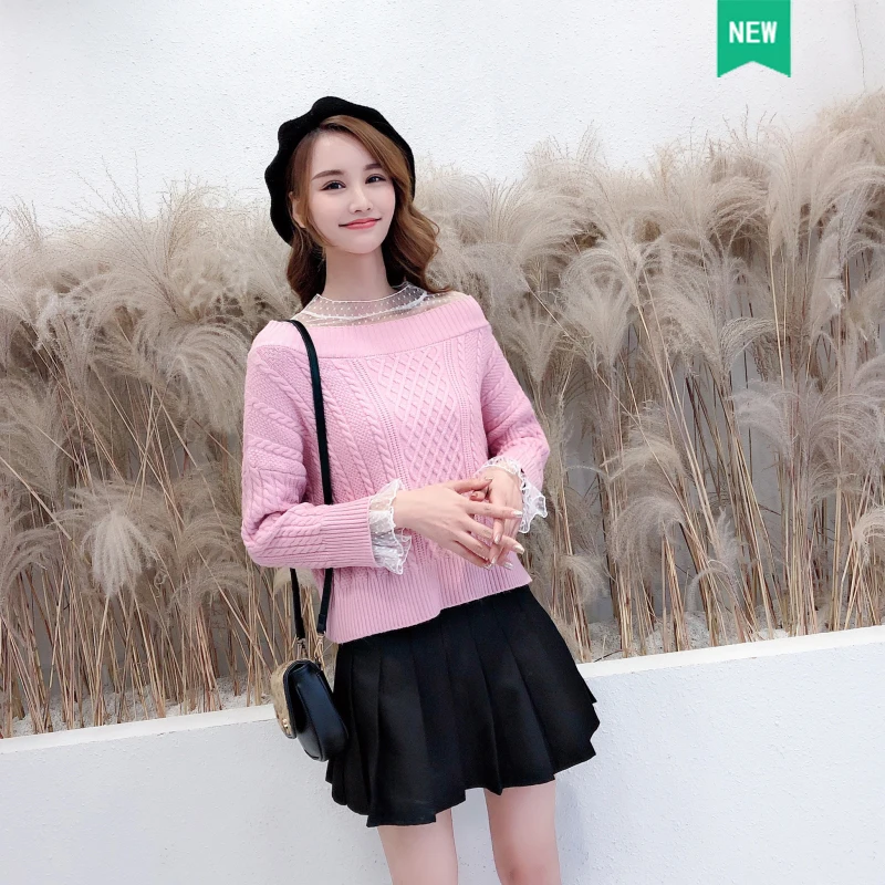 

1211649 Actual photo of the new style knitted sweater in autumn of 2019 Korean edition tx