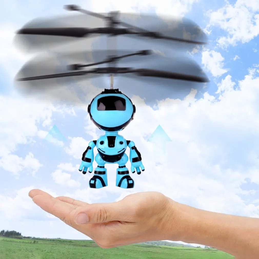 

Robot Suspension Induction Aircraft Children'S Suspension Toy Lighting Toy Helicopter Flying Toy Rechargeable Drone