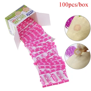 100 pcs/pack Waterproof Breathable Round Band Aid Adhesive Bandages First aid kit For Adults Kids Diameter 22mm