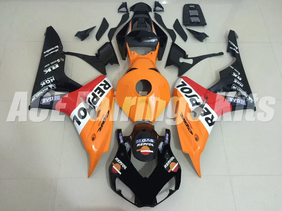 Литьевая Форма ABS мотоцикл Полный обтекатели комплект подходит для CBR1000RR 06 07 CBR1000RR CBR1000 2006 2007 тела набор repsol Прохладный