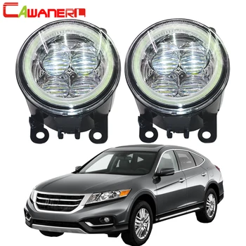 

Cawanerl 2 Pieces Car LED Lamp Fog Light Angel Eye Daytime Running Light DRL 12V Accessories For Honda Crosstour 2013 2014 2015