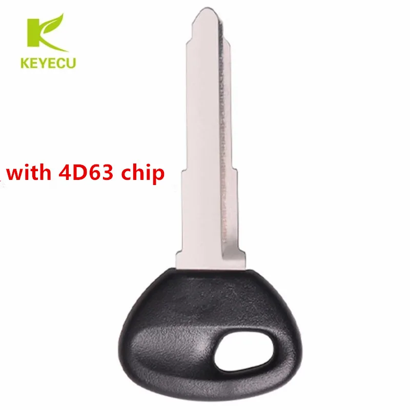 

KEYECU Replacement New Uncut Ignition Transponder Key Fob With 4D63 Transponder Chip for Mazda 6 2003-2005