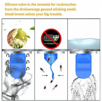 

Silicone Strainer Kitchen Bathroom Pipe Sewer Drainer Drain Control Anti-odor Cover Stainless With Pest Round Steel Floor B5I1