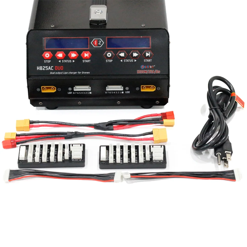 HTRC баланс зарядное устройство 1-8s Lipo/Lihv 1200 Вт H825AC DUO 25A двойной порт для UVA сельскохозяйственные защиты растений распыления зарядное устройство для дрона