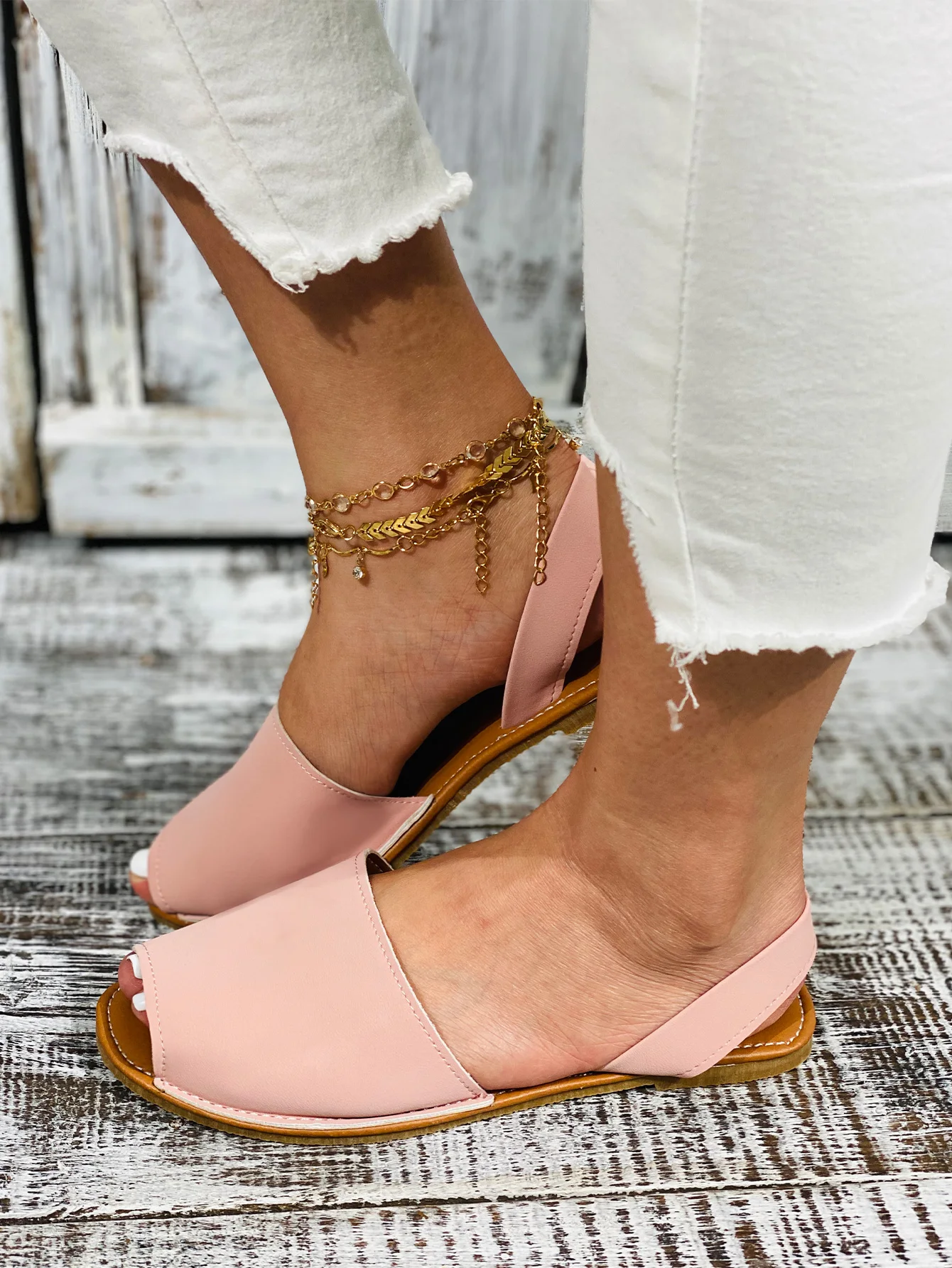 ballet heels shoes	 2021 Summer Sandals Women Flats Female Casual Peep Toe Summer Women Shoes PU Slip on Leisure Solid Sewing Footwear  Plus Size shoes in low heels