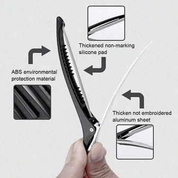 

6pcs Hair Clips Non Slip Hair Clips Hairdressing Clip Positioning Clip with Silicone Band No-trace Hair Clips for Styling