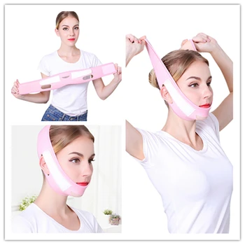 

Face Slim V-Line Lift Up Mask Cheek Chin Neck Slimming Thin Belt Strap Beauty Delicate Facial Thin Face Mask Slimming 15