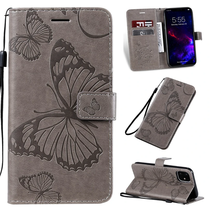 Xiaomi Mi Redmi Note 4 4X 9 6 7 6A 8 8A 9 10 Lite Pro A1 A2 A3 Note8Pro Wallet Flip Butterfly Leather Case Book Cover For phone case leather phone case leather wallet case leather case