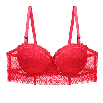 

Lace Sexy Comfortable Gather Cutout Oversized steel ring Deep V-neck No trace Seamless Ultra-thin Stereoscopic women's bras