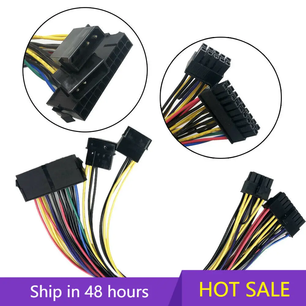 Блок питания ATX 24Pin + двойной Molex IDE 4-контактный на 18 10-контактный кабель для HP Z800 sz |