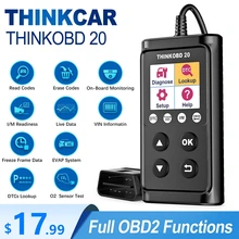 Thinkcar thinkobd 20 obd2 scanner profissional obdii ferramenta de diagnóstico do carro auto scanner leitor código dtc lookup verificação motor luz