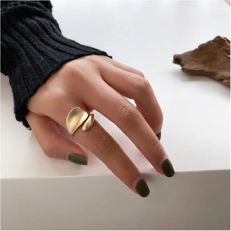 

Resizable Size Silver Fingers Thumb Ring Opening Unisex Jewelry Top Quality Unique Smooth Geometric Ring Wedding Jewelery Ring