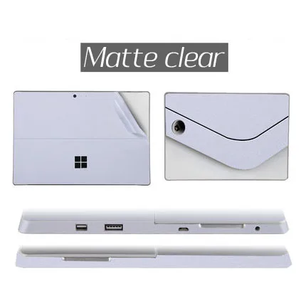 Наклейки на ноутбук для microsoft Surface Pro 4 Pro 5 Pro 6, супертонкие наклейки на ноутбук для Surface Pro 3, наклейка на обложку - Цвет: matte clear