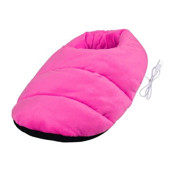 

Home Soft USB Charging Heater Non Slip Gift Heating Shoes Electric Dormitory Office Room Foot Warmer Washable Winter
