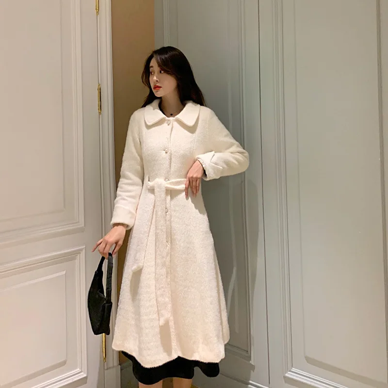 

A Large Amount Currently Available Photo Shoot Dew Combined Garment Mid-length Woolen Overcoat Women's Autumn And Winter Thick W