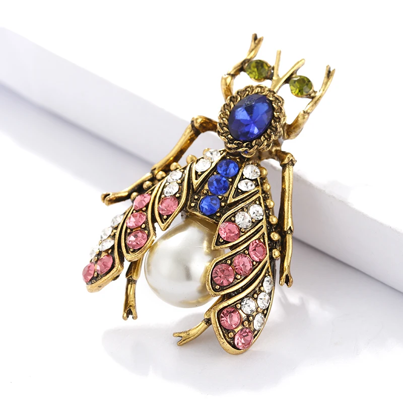 H620281X蝗虫珍珠水晶胸针 (13)