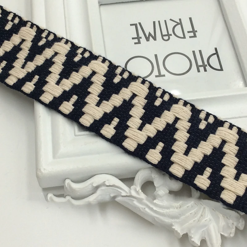 Ribbon Decoration 1yard 4cm Weave Ethnic Lace Webbing Ribbon for diy Crafts Bags Belt Decoration Clothing Sewing Accessories Trim