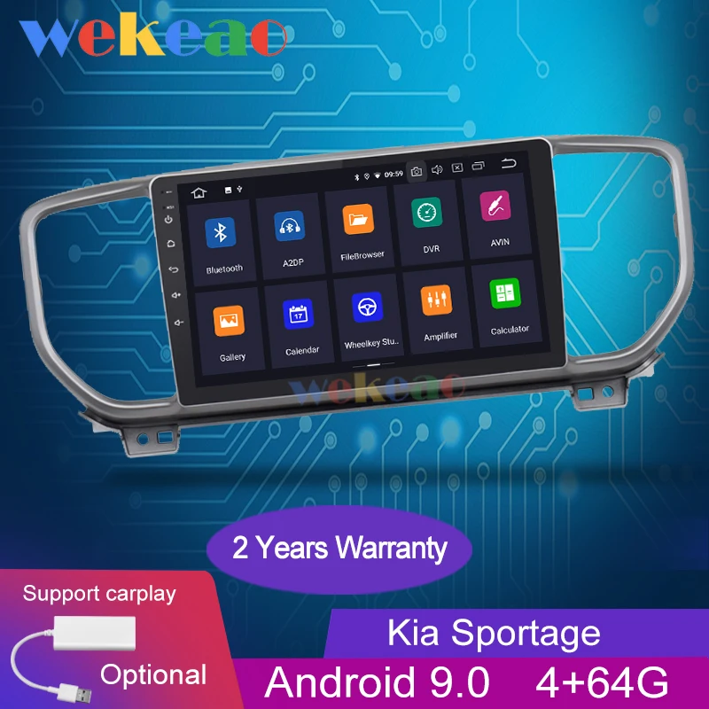 

Wekeao 9'' Android 9.0 Auto GPS Navigation Car Radio Automotivo For Kia KX5 Sportage Car Dvd Multimedia Player 2019 Bluetooth 4G