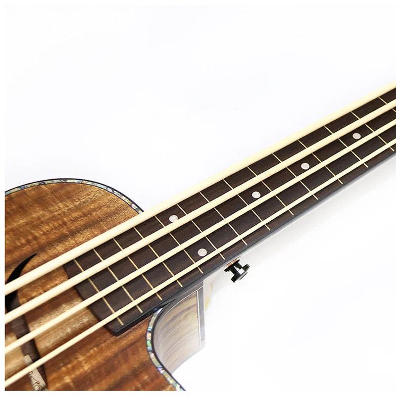 Укулеле бас электрическая твердая Акация Fretless 30 дюймов Ubass гитара 4 струны мини
